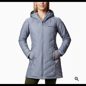 Columbia Heavenly Omni Heat Grey Puffer Coat L
